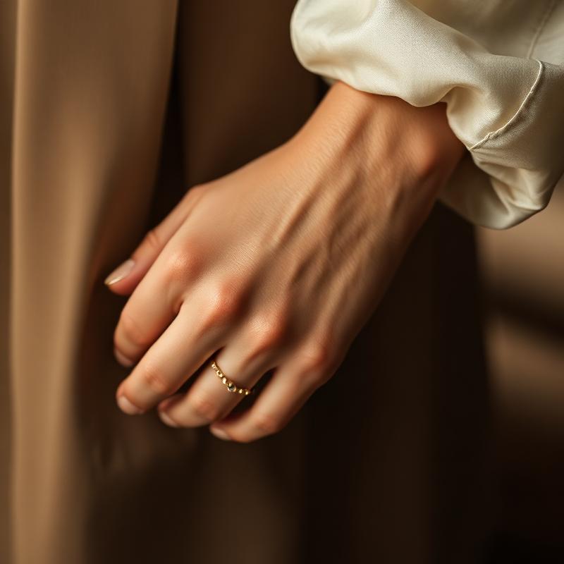 Detalle de joya en la mano